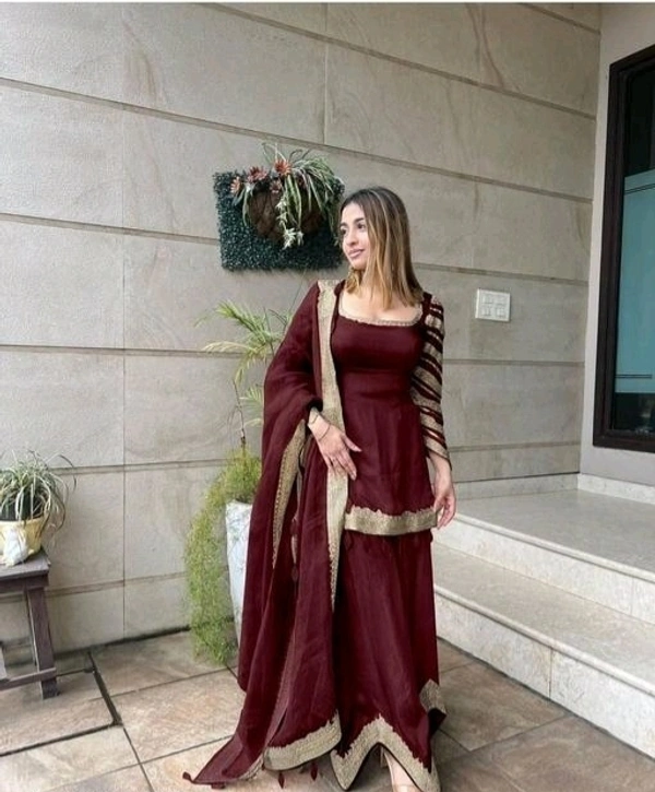 YSS Attractive Georgette Sharara - Free Size