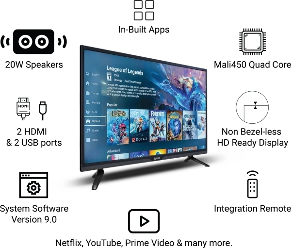 KMART 80 cm (32 inch) HD  LED Smart TV - Black, 32