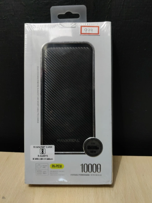 Pavaraeal Power Bank 10000 Mah - black, easy to carry