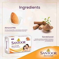 Santoor Sandal & Almond Milk Soap (4 × 125 g)