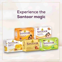 Santoor Sandal & Almond Milk Soap (4 × 125 g)