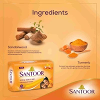 Santoor Sandal & Turmaric Soap (8 × 125 g)
