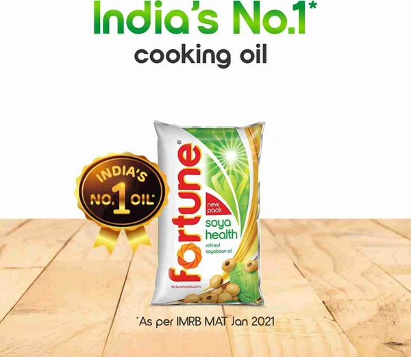 Fortune Refined Soyabean Oil Pouch (1 L)