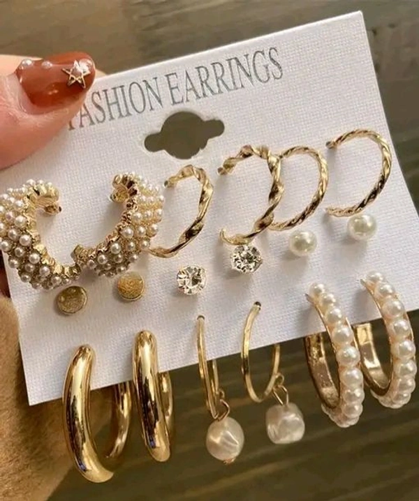 9 Pair of earring Trendy Combo Earring set For Beautiful women
Name: 9 Pair of earring Trendy Combo Earring set For Beautiful women
Base Metal: Alloy