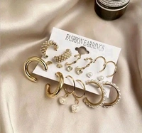 Combo Of 9 Pair Stunning Gold Plated Pearl Hoop,  Tiny and Studs Earrings for Women & Girls
Name: Combo Of 9 Pair Stunning Gold Plated Pearl Hoop,  Tiny and Studs Earrings for Women & Girls
Base Metal: Alloy
