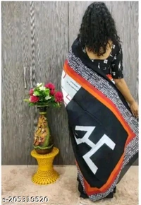 Jaipuri Hand Block Printed Soft Cotton Mulmul Saree ,Sanganeri Cotton Malmal Saree, Bagru Cotton Saree, Batic / Batik Print Cotton saree In Super Fine 92*80 Fabric Quality With Attached Blouse Piece for Woman

