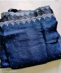new design fancy saree with swarovski diamond (hotfix diamond )work party wear & fastive wear saree With hot fix Blouse
