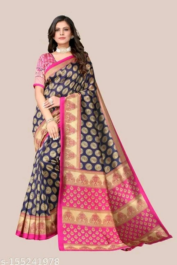 Women's Art Silk Kamamkari Printed Saree with Blouse Piece  
Name: Women's Art Silk Kamamkari Printed Saree with Blouse Piece  
Saree Fabric: Art Silk
Blouse: Running Blouse
Blouse Fabric: Art Silk
Pattern: Zari Woven
Blouse Pattern: Same as Border
Net Quantity (N): Single

