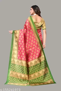 Women's Art Silk Kamamkari Printed Saree with Blouse Piece  
Name: Women's Art Silk Kamamkari Printed Saree with Blouse Piece  
Saree Fabric: Art Silk
Blouse: Running Blouse
Blouse Fabric: Art Silk
Pattern: Zari Woven
Blouse Pattern: Same as Border
Net Quantity (N): Single
Saree Fabric: Art Silk Blouse: Separate