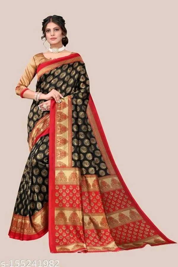 Women's Art Silk Kamamkari Printed Saree with Blouse Piece  
Name: Women's Art Silk Kamamkari Printed Saree with Blouse Piece  
Saree Fabric: Art Silk
Blouse: Running Blouse
Blouse Fabric: Art Silk
Pattern: Zari Woven
Blouse Pattern: Zari Woven
